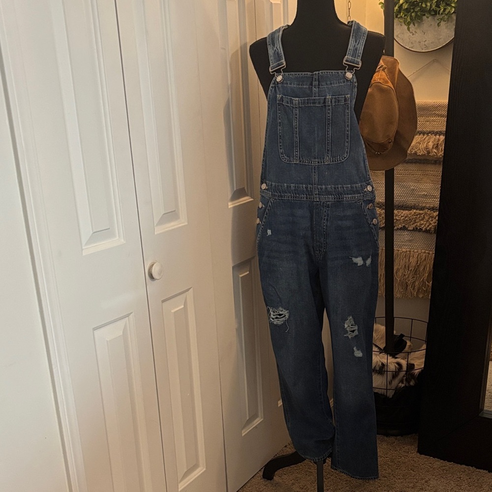 GAP Women's Blue Denim Overalls
